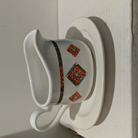 CORELL COORDINATES GRAVY BOAT SET SAND ART - Picture 1 of 7